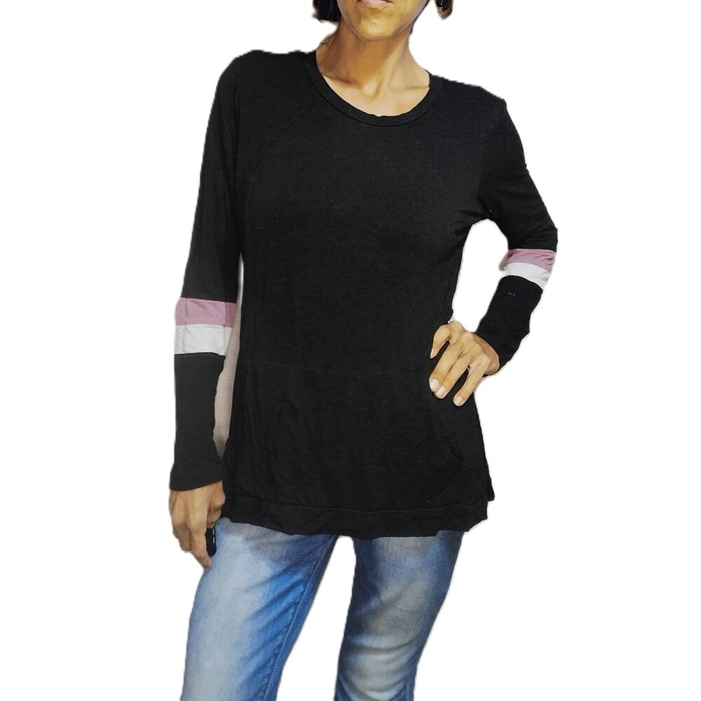Market & Spruce ~ Charcoal Gray Long Sleeve Top ~ Size Medium
